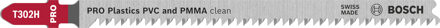 PRO Plastics PVC and PMMA T302H Decoupeerzaagblad | 132 mm | 3 stuks - 2608667052