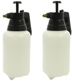 Pro Plus Set van 2x stuks drukspuit/plantensproeier 1 L - Drukspuiten Multikleur