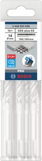 PRO SDS plus-5X Hammer Drill Bit | 14 x 100 x 160 mm | 10 pcs - 2608833908