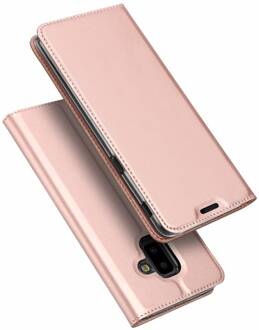 pro serie - slim wallet hoes - Samsung Galaxy J6 Plus 2018 - roze / goud