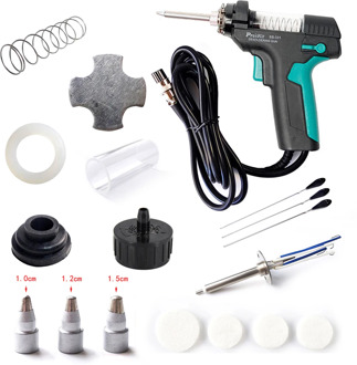 Pro'sKit SS-331H Electric Desoldering Station Tin Gun Suction Tin Pump Accessories Filter Pipe Nozzle Heater Needle Mat Spring