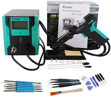Pro'sKit SS-331H LCD Electric Desoldering Gun Anti-Static Strong Suction Vacuum Desoldering Pump For PCB Circuit Board Repair