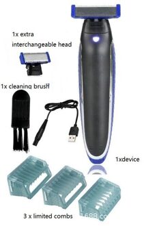 Pro Solo Oplaadbare Elektrische Scheerapparaat Baard Scheerapparaat Scheerapparaat Body Trimmer Mannen Scheren Machine Tondeuse Gezichtsverzorging Body two heads