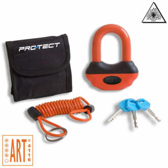 Pro-Tect Schijfremslot Topaz ART-4 - Zwart / Oranje