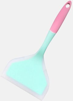 Pro Thuis Kookgerei Siliconen Spatels Keuken Schraper Rundvlees Vlees Ei Breed Pizza Schop Non-stick Turners Voedsel Lifters blauw en roze