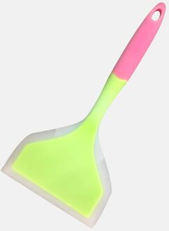Pro Thuis Kookgerei Siliconen Spatels Keuken Schraper Rundvlees Vlees Ei Breed Pizza Schop Non-stick Turners Voedsel Lifters groen en roze