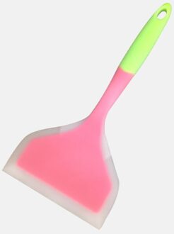 Pro Thuis Kookgerei Siliconen Spatels Keuken Schraper Rundvlees Vlees Ei Breed Pizza Schop Non-stick Turners Voedsel Lifters roze en groen
