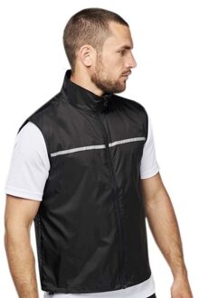 Proact Hardloop/runner reflecterend sport vest/bodywamer zwart - Reflecterend sportkleding - Veiligheidvesten 2XL (44/56)