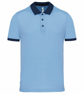 Proact Poloshirt Sport Pro premium quality - lichtblauw/navy - mesh polyester - voor heren 2XL