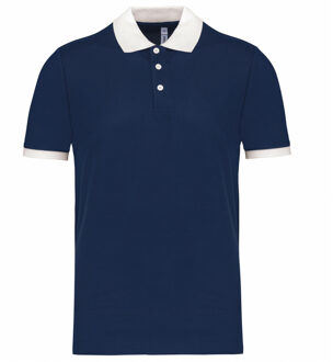 Proact Poloshirt Sport Pro premium quality - navy/wit - mesh polyester - voor heren L