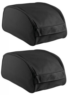 Proact Schoenentas reizen - 2x - 9L - 35 x 19 x 16 cm - zwart - polyester - schoenen opbergen
