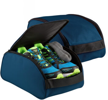Proact Schoenentas sport - 2x - 9L - 35 x 19 x 16 cm - blauw - polyester - schoenen opbergen