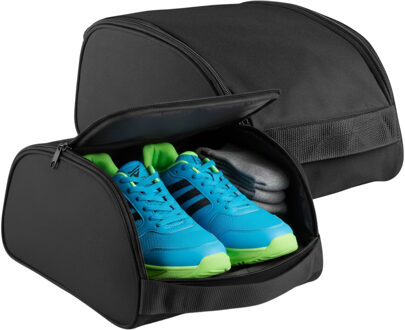 Proact Schoenentas sport - 2x - 9L - 35 x 19 x 16 cm - zwart - polyester - schoenen opbergen