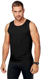 Proact Set van 2x stuks zwart sport singlet voor heren - Tanktop hemd - Herenkleding - Mouwloze t-shirts, maat: 2XL (44/56)