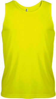 Proact Sport singlet voor heren - Fluor geel - Tanktop hemd - Herenkleding - Mouwloze t-shirts