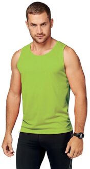 Proact Sport singlet voor heren - Limegroen - Tanktop hemd - Herenkleding - Mouwloze t-shirts