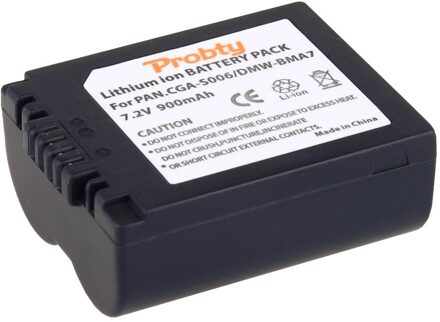 Probty CGA-S006 CGAS006 DMW-BMA7 Li-Ion Batterij voor Panasonic DMC FZ18 FZ28 FZ30 FZ35 FZ38 FZ50 FZ7 FZ8