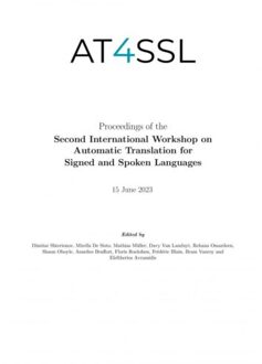 Proceedings Of The Second International Workshop On Automatic Translation For Signed And Spoken - Dimitar Shterionov