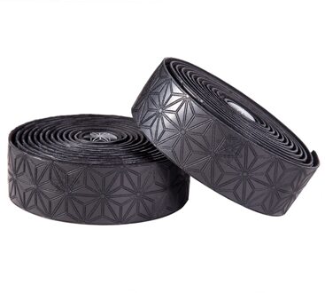 Proceler Fiets Stuurlint Racefiets Stuur Strap Pu + Eva Fiets Anti-Slip Riem Kleur Handvat Riem Dragen-Slip Band zwart-zwart