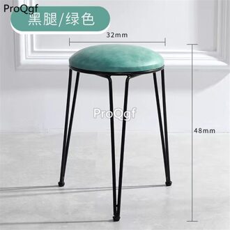 Prodgf 1 Set 48*32Cm Pu Leer Zwart Been Nordic Eenvoudige Woonkamer Gebruik Moderne Kruk 11