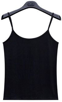 Product Dames Hemdje Sport Korte Mode Modale Vest Schouderriem Verstelbare Ondergoed zwart