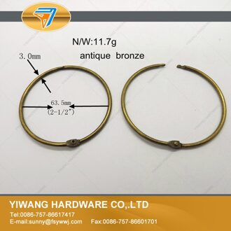 producten 10 stks plating Losbladige Boek Binder ring milieuvriendelijke Scharnierende Ringen O ring Geel