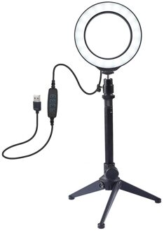 Producten Ring Licht 12 Cm Met Statief Mobiele Telefoon Houder Usb 3 Modi Led Light Ondersteuning