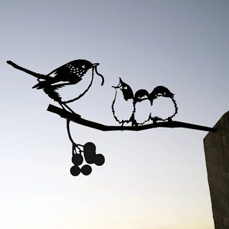 Producten Yard Art Boom Vogel Animal Art Tuin Metalen Boom Rvs Art Metalen Vogel Woondecoratie Hangers Fft