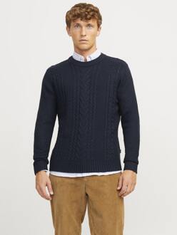Produkt Trui Craig Cable Knit Crew Neck Blauw - maat 2XL