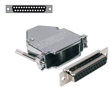 Proel 91-SUBD25FM multi connector kabeldeel multi connector kabeldeel, 25-polig , female "d-sub" serie, metaal verchroomd
