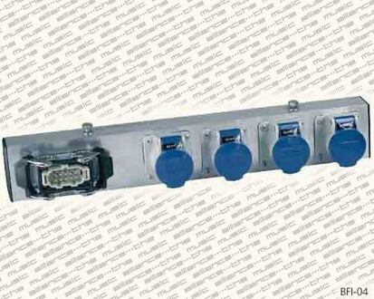 Proel BFI-04 lichtbalk met bedrading lichtbalk met bedrading, 50x8x4cm., voor 4 lampen, met harting cn-10-psp en 4 sdc-840