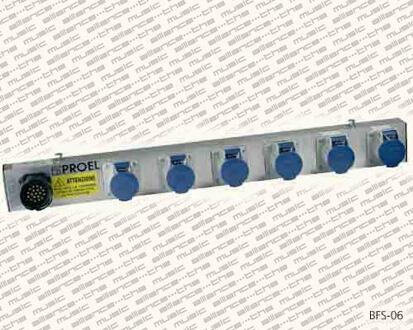 Proel BFS-06 lichtbalk met bedrading lichtbalk met bedrading, 75x8x4cm., voor 6 lampen, met sox-19-mp en 4 sdc-840