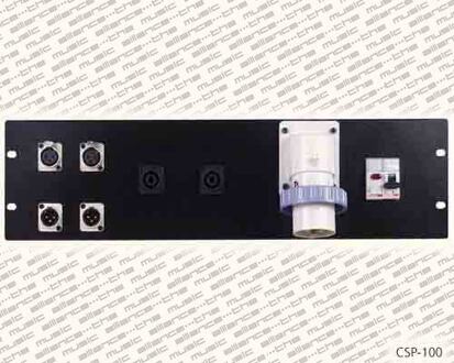 Proel CSP-100 19 inch panel assembled, 3 HE, 2 xlrf, 2xlrm,2p+t(16a),2 spkn,l.c.switch