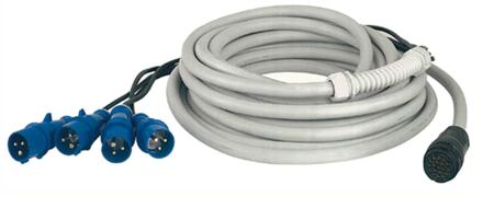 Proel CVS-04-1 licht kabel licht kabel, zwart, 1 mtr, 19 x 2,5mm, 1 x sox-19-fv en 4 x sdc-852