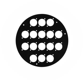 Proel MDCD-16 connector plaat voor kabelhaspel av-200 connector plaat voor kabelhaspel av-200, met 16 XLR gaten