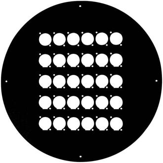 Proel MDCD-30 connector plaat voor kabelhaspel av-310 connector plaat voor kabelhaspel av-310, met 30 XLR gaten