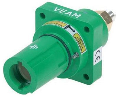 Proel PF-PG powerlock chassispart, female, green earth litton-veam