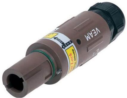 Proel PF-V1 powerlock cable section, female, brown 1e fase litton-veam