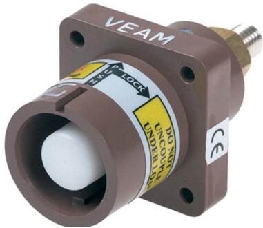 Proel PM-P1 powerlock chassispart, male, brown 1e fase litton-veam