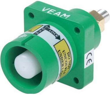 Proel PM-PG powerlock chassispart, male, green earth litton-veam