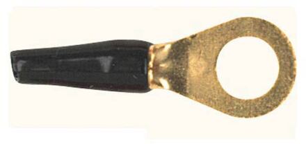 Proel RING-15-BK kabel ring kabel ring, zwart, gouden contacten, 6 stuks, eye diam 8,5mm, kabel diam 6,2mm