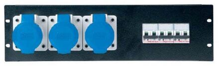 Proel SDC-105 19 panel assembled, output, 3 one, 3 x sdc-842 + with 3 sdc-804, 32a 240v