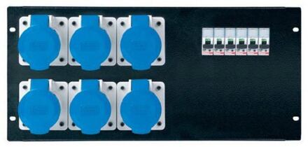 Proel SDC-115 19 panel assembled, output, 3 one, 4 x sdc-842 + with 4 sdc-804, 32a 240v