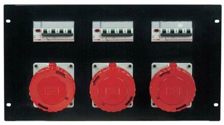 Proel SDC-180 19 panel assembled, output, 6 one, 3 x sdc-2-pi +3 sdc-815(e,l.c.b.), 32a 250 Volt