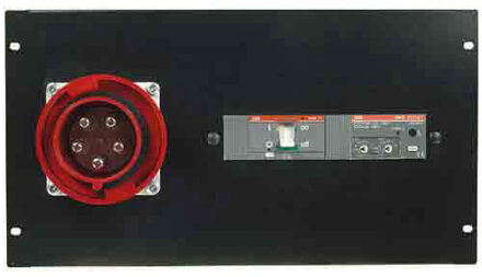 Proel SDC-217 19 panel assembled, input, 3 one, 1 x sdc-25-sp+1 x sdc-817(e,l.c.b.), 125a 415v