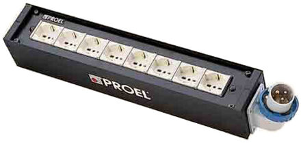 Proel SDC-415 distribution unit in metal box, 1 x sdc-850 and 8 x euro chassis parts