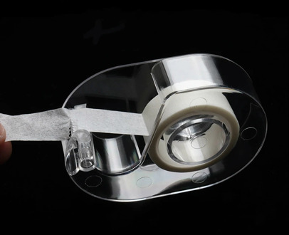 Profession Under Eyelash Pad Medical Tape Cutter Breathable Non-woven Adhesive Tape Holder Cutter for Eyelash Extension Makeup