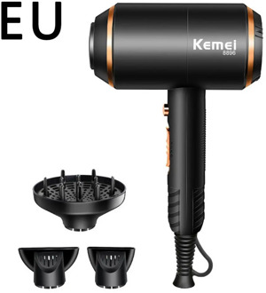 Professional 3 Heat Hair Dryer Blow Dryer Volume with Diffuser Salon Tool High-power Durable Hair Dryer Hot/cold Air Kemei 4000W