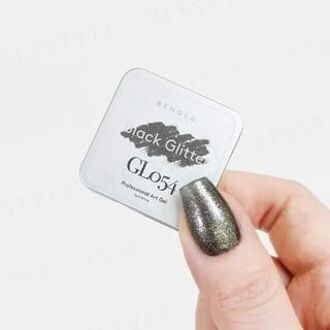 Professional Art Gel GL054 Black Glitter 5ml