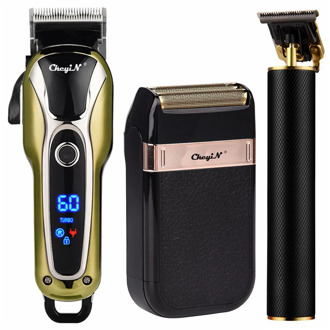 Professional Hair Clipper Men Electric Beard Trimmer T-Blade 0mm Hair Cutting Machine Rechargeable Shaver Cordless Barber Cutter